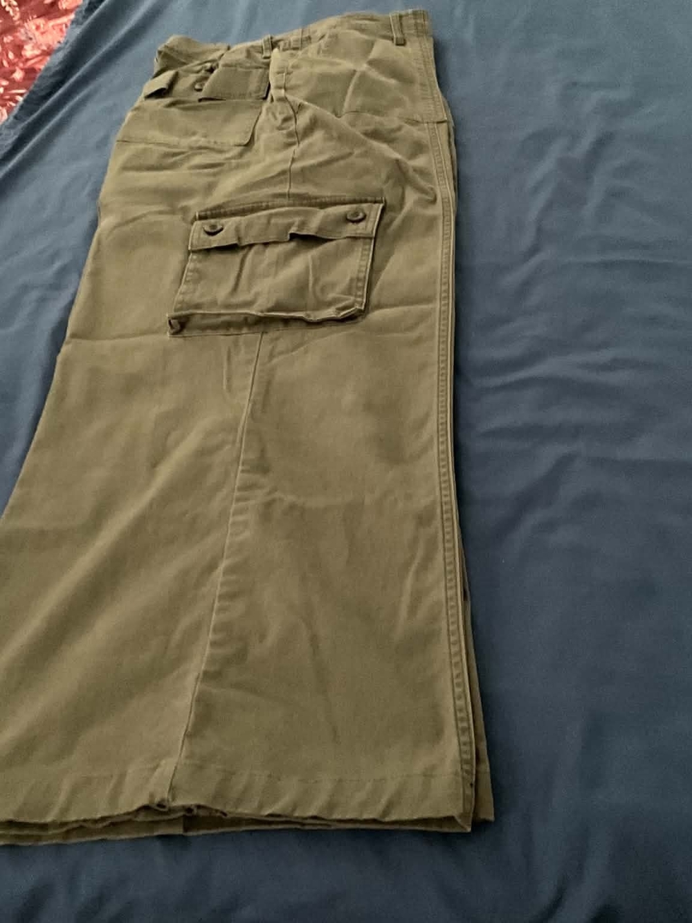 a.n.a Olive Green High-Rise Wide Leg Pants